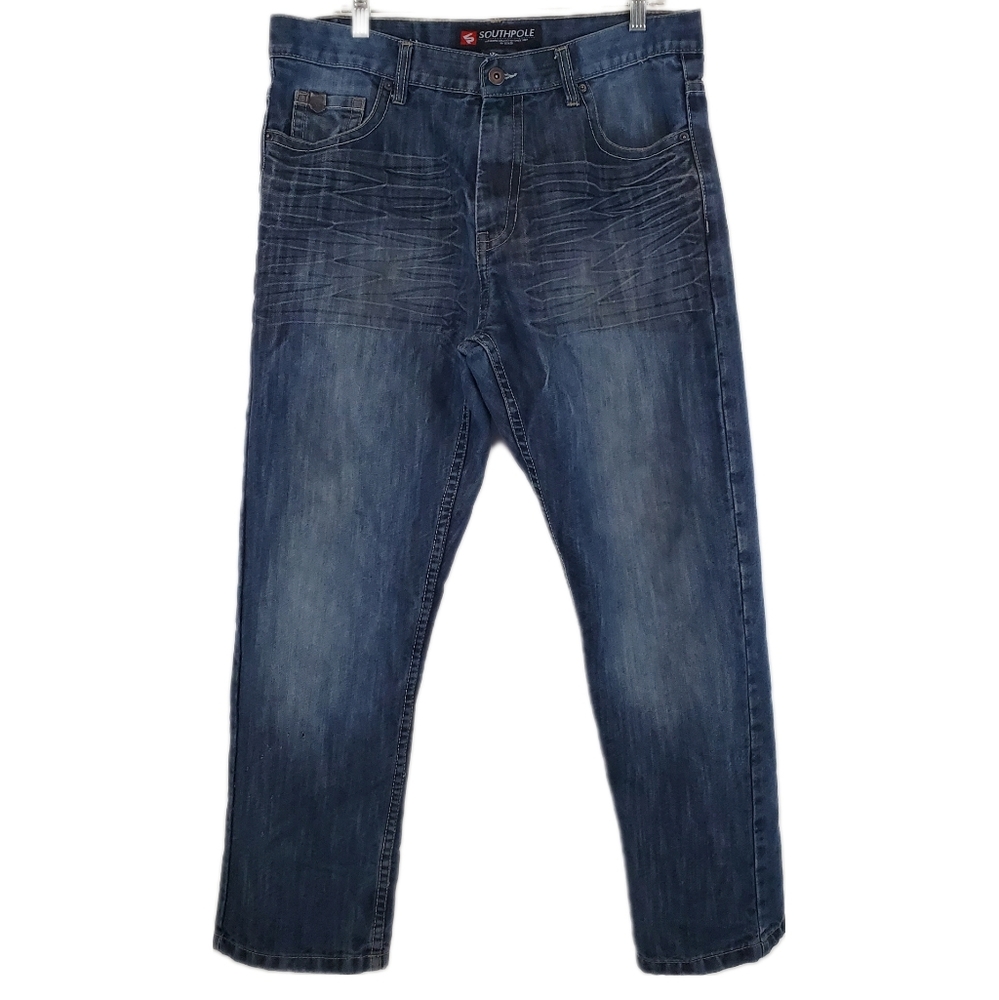 Southpole Relaxed Straight Leg Jeans 36x30 Mens Hip Hop Streetwear
